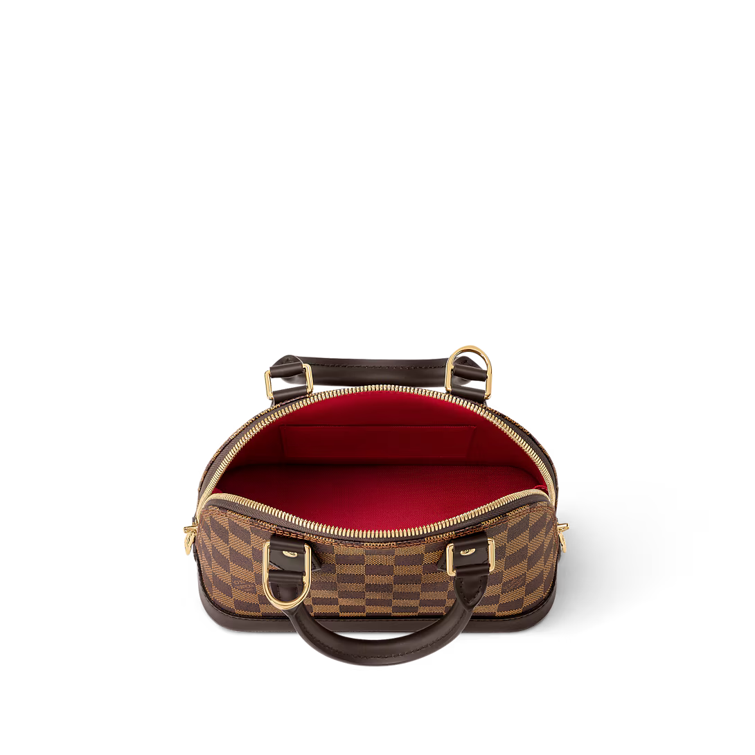 Alma BB – Checked Canvas in Ebène Brown