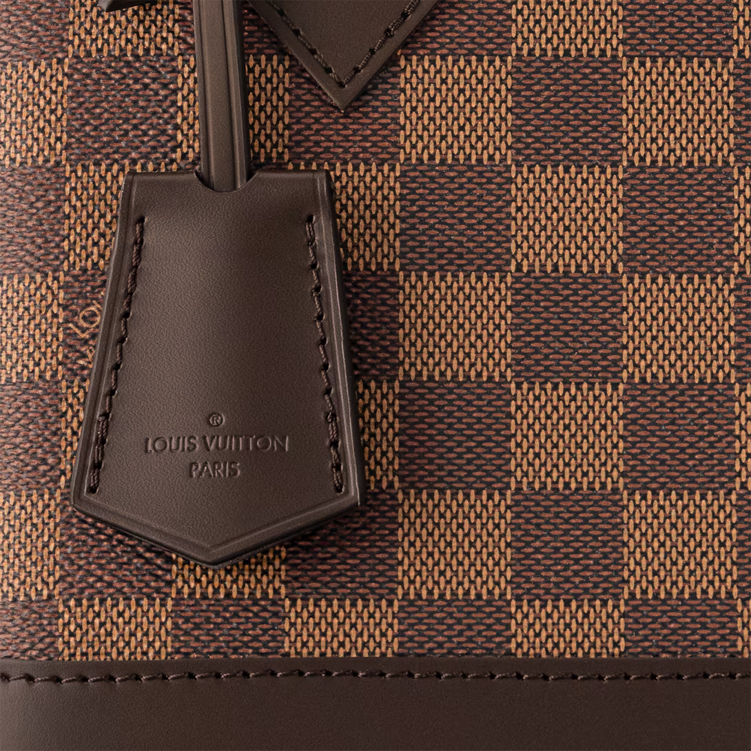 Alma BB – Checked Canvas in Ebène Brown