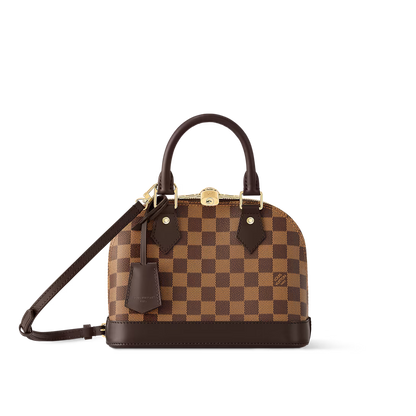 Alma BB – Checked Canvas in Ebène Brown