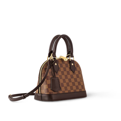 Alma BB – Checked Canvas in Ebène Brown