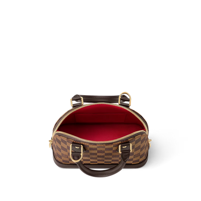 Alma BB – Checked Canvas in Ebène Brown
