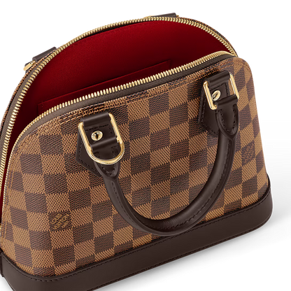 Alma BB – Checked Canvas in Ebène Brown